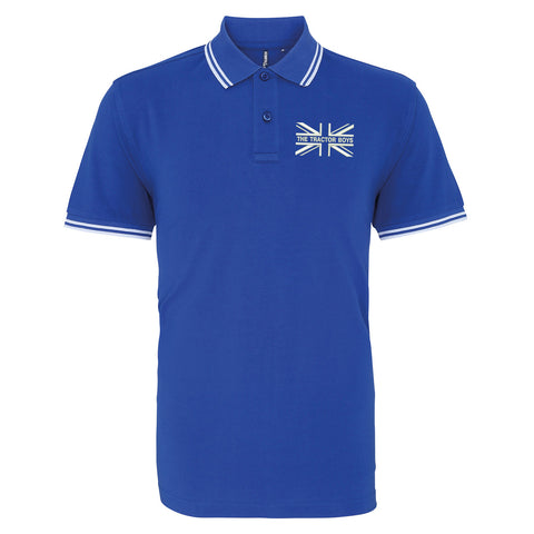 The Tractor Boys Union Jack Embroidered Tipped Polo Shirt