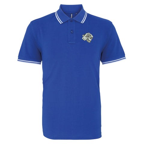 Retro Derby 1968 Embroidered Tipped Polo Shirt