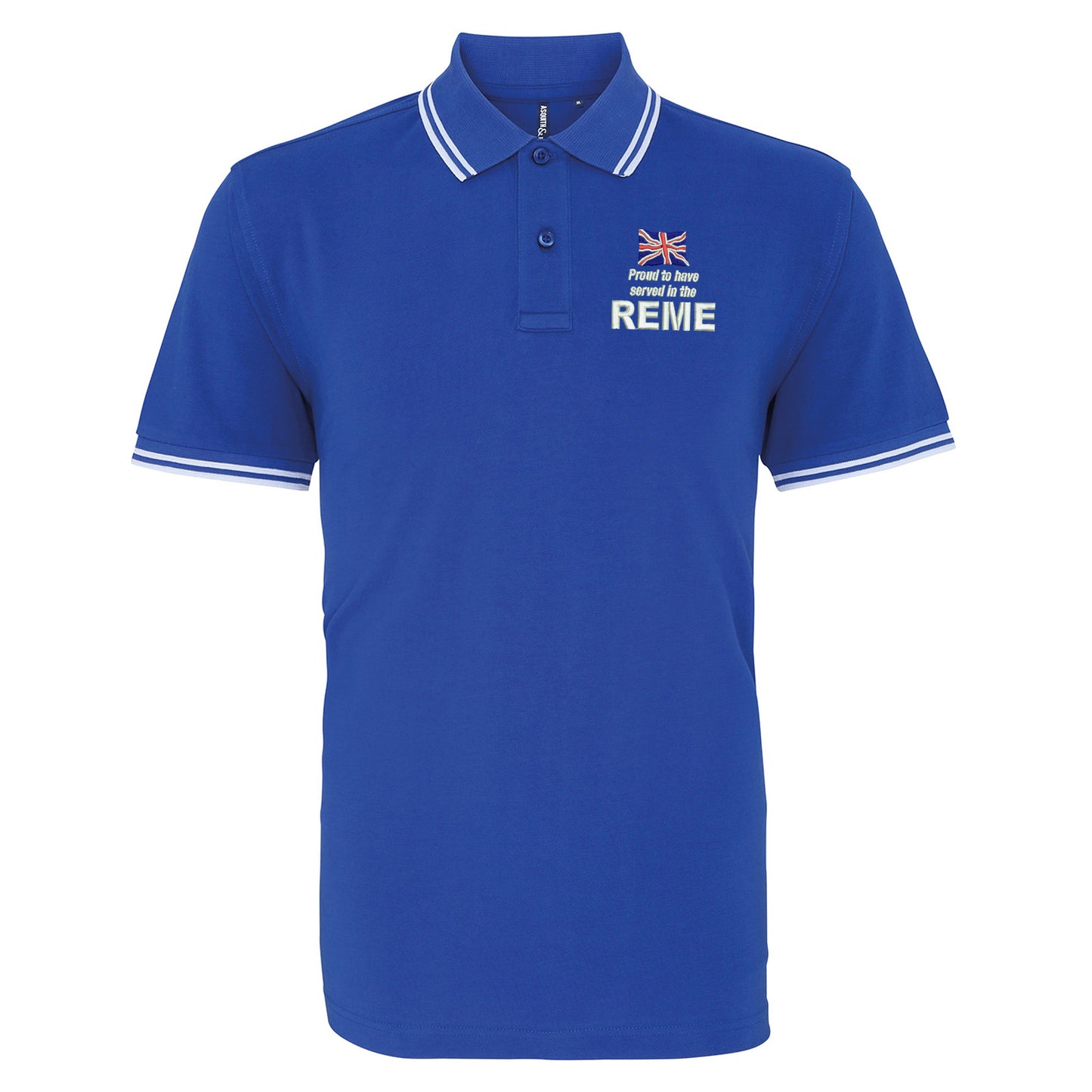 Proud to Have Served in The REME Embroidered Tipped Polo Shirt