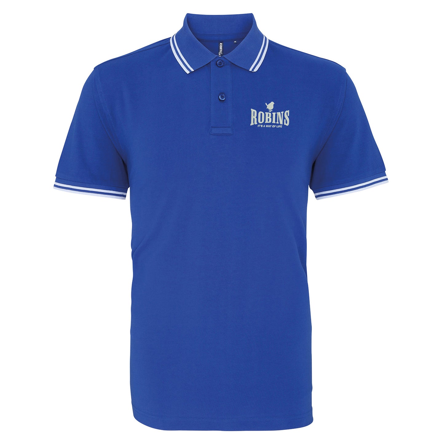 Robins It's a Way of Life Embroidered Tipped Polo Shirt