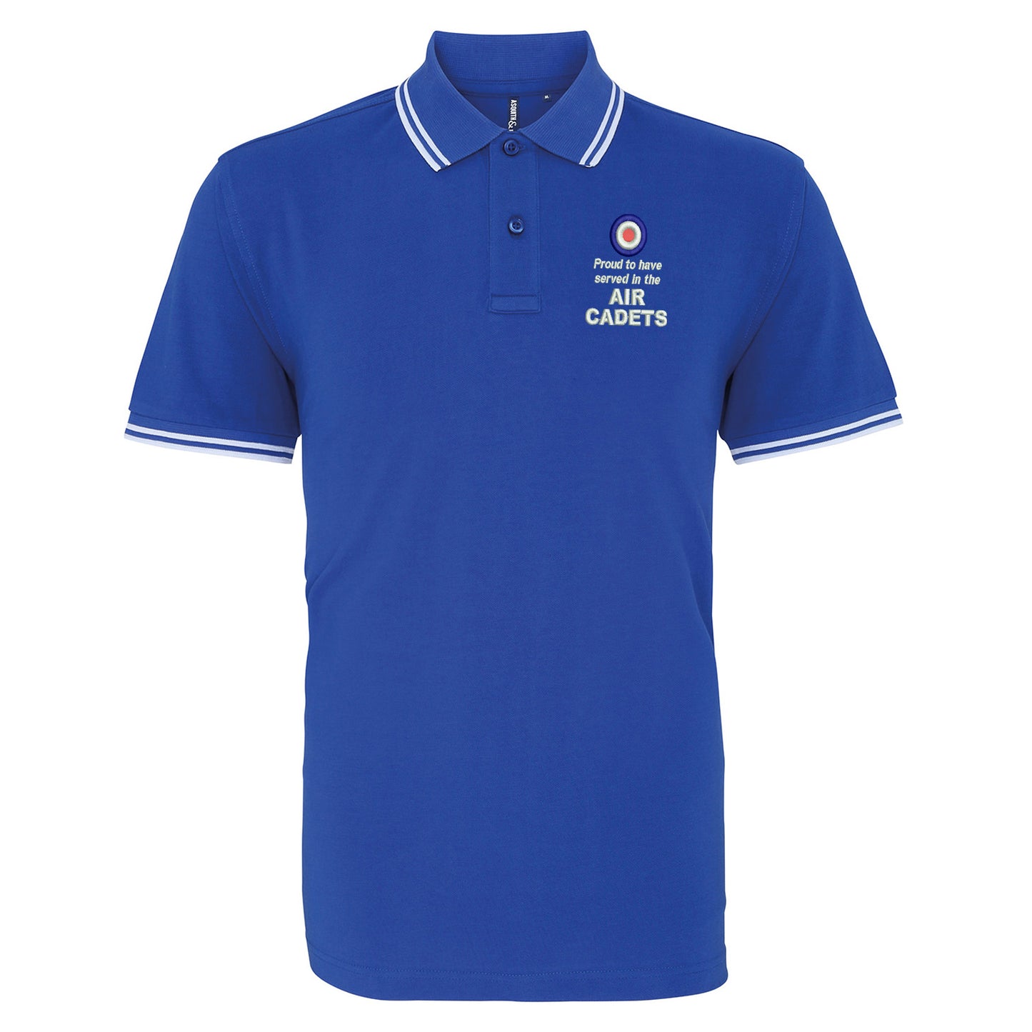 Proud to Have Served in The Air Cadets Embroidered Tipped Polo Shirt