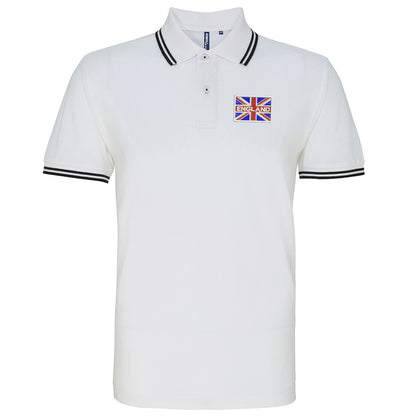 England Coloured Union Jack Embroidered Tipped Polo Shirt