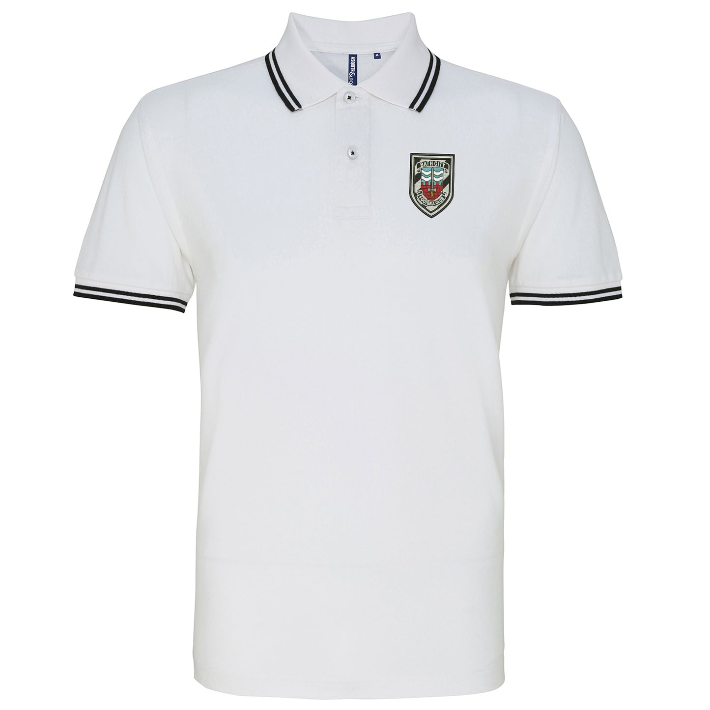 Retro Bath City Embroidered Tipped Polo Shirt