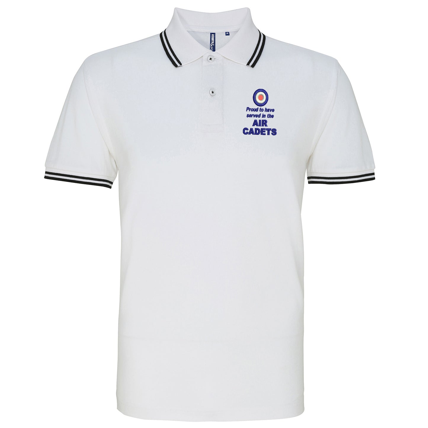 Proud to Have Served in The Air Cadets Embroidered Tipped Polo Shirt