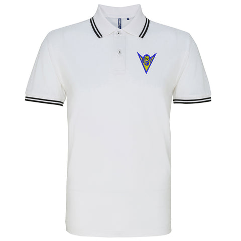 Retro Bury 1974 Embroidered Tipped Polo Shirt