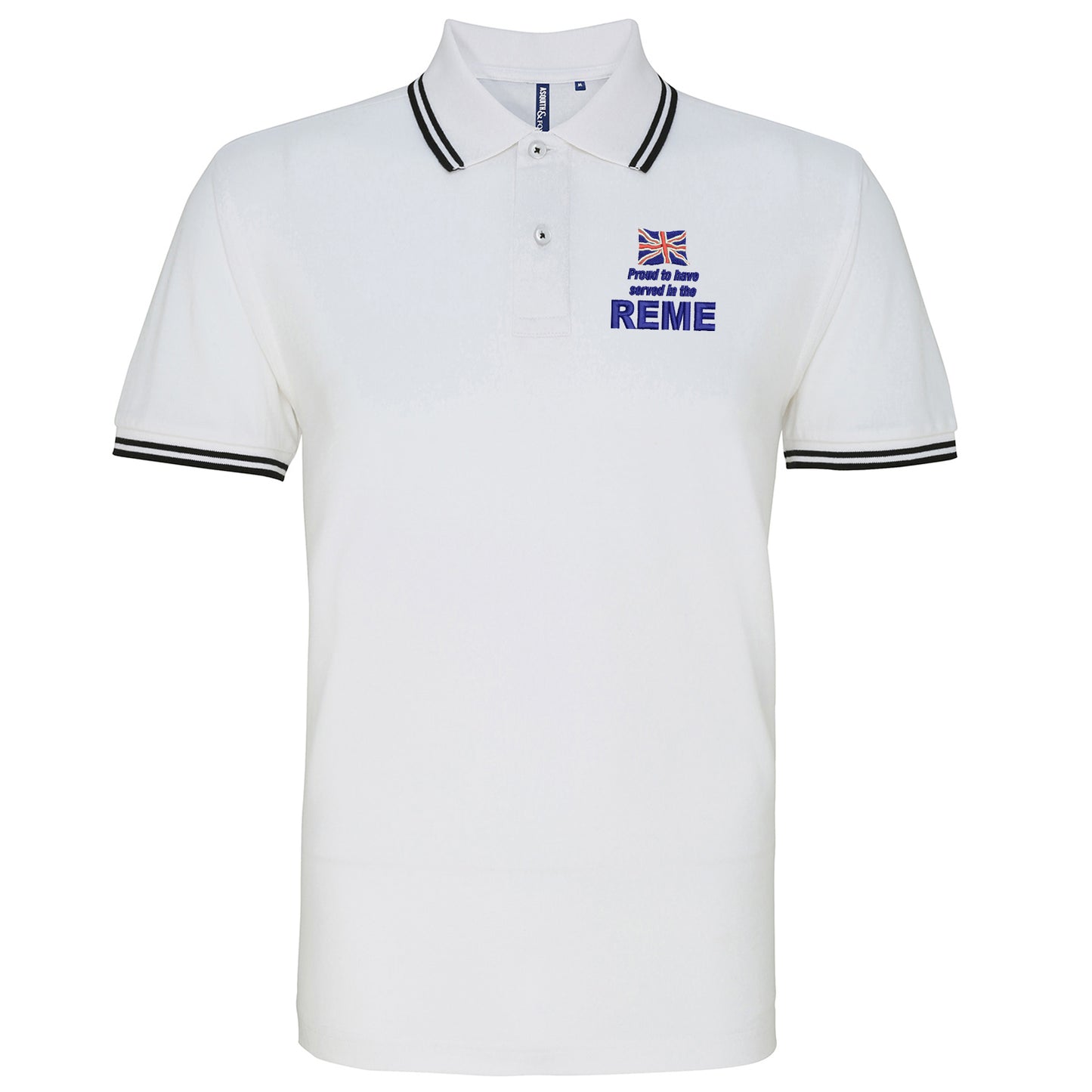 Proud to Have Served in The REME Embroidered Tipped Polo Shirt