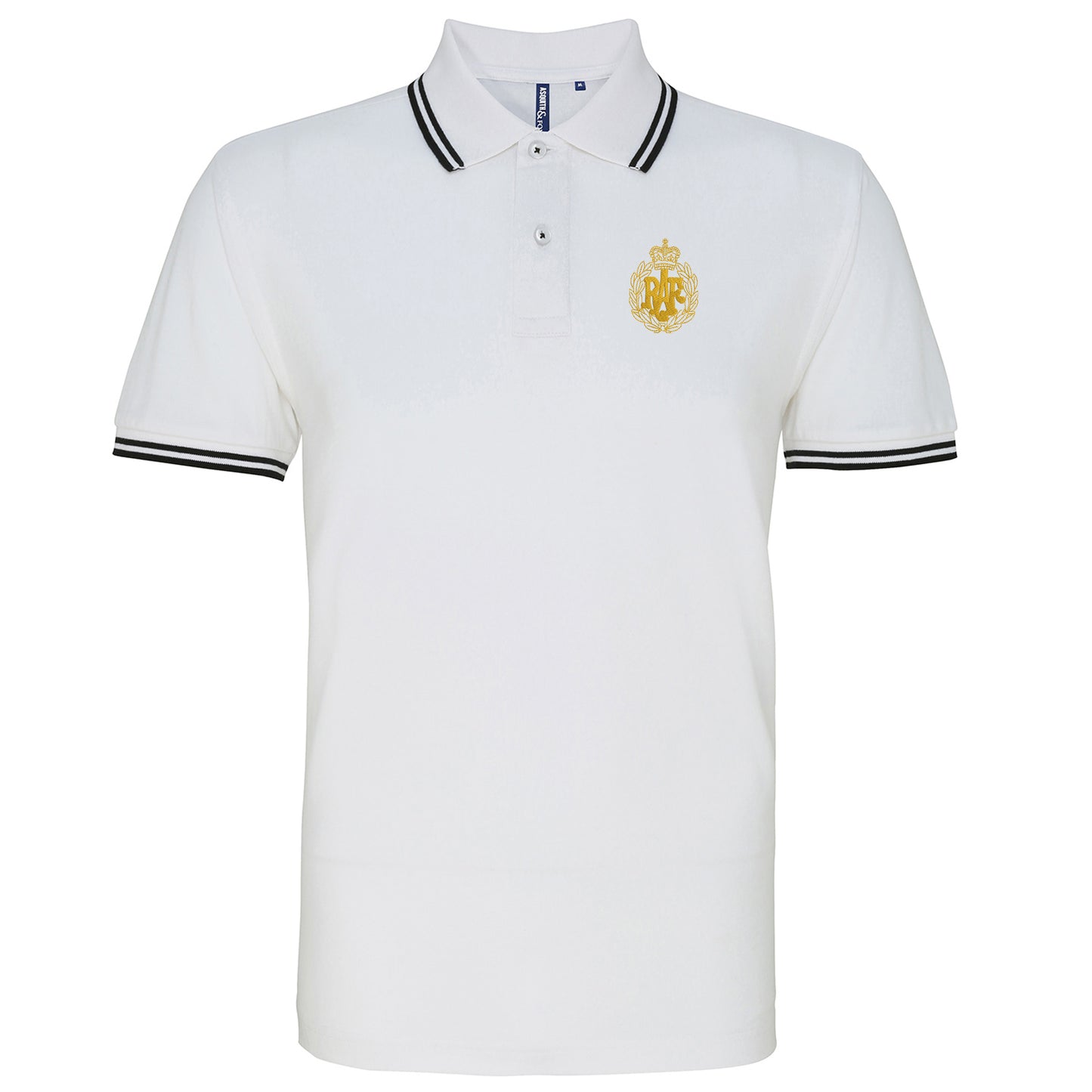 RAF Cap Badge  Embroidered Tipped Polo Shirt