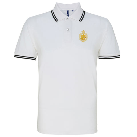 RAF Cap Badge  Embroidered Tipped Polo Shirt