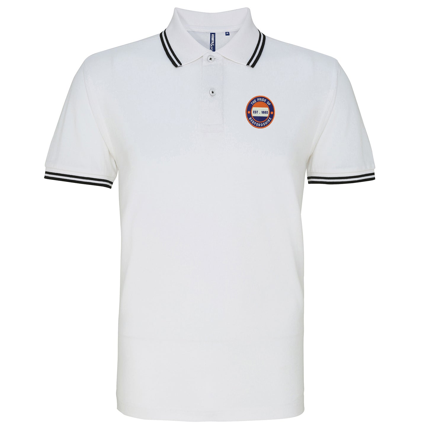 Luton Pride of Bedfordshire Embroidered Tipped Polo Shirt