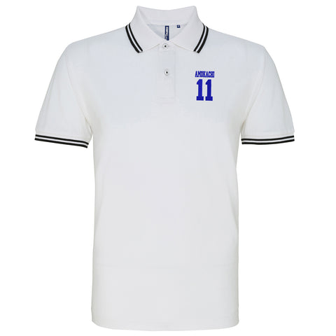 Amokachi 11 Embroidered Tipped Polo Shirt