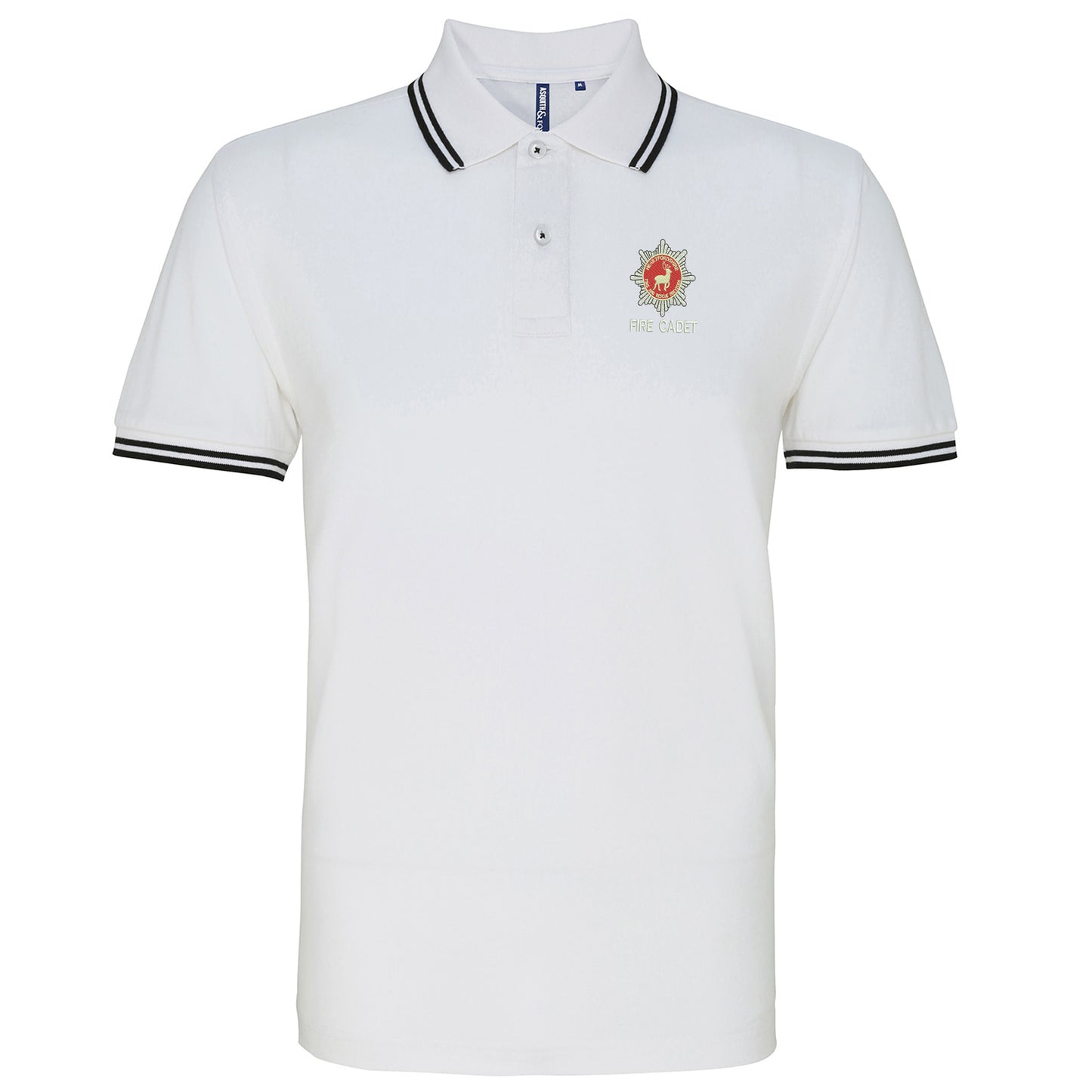 Hertfordshire Fire Service Fire Cadet Embroidered Tipped Polo Shirt