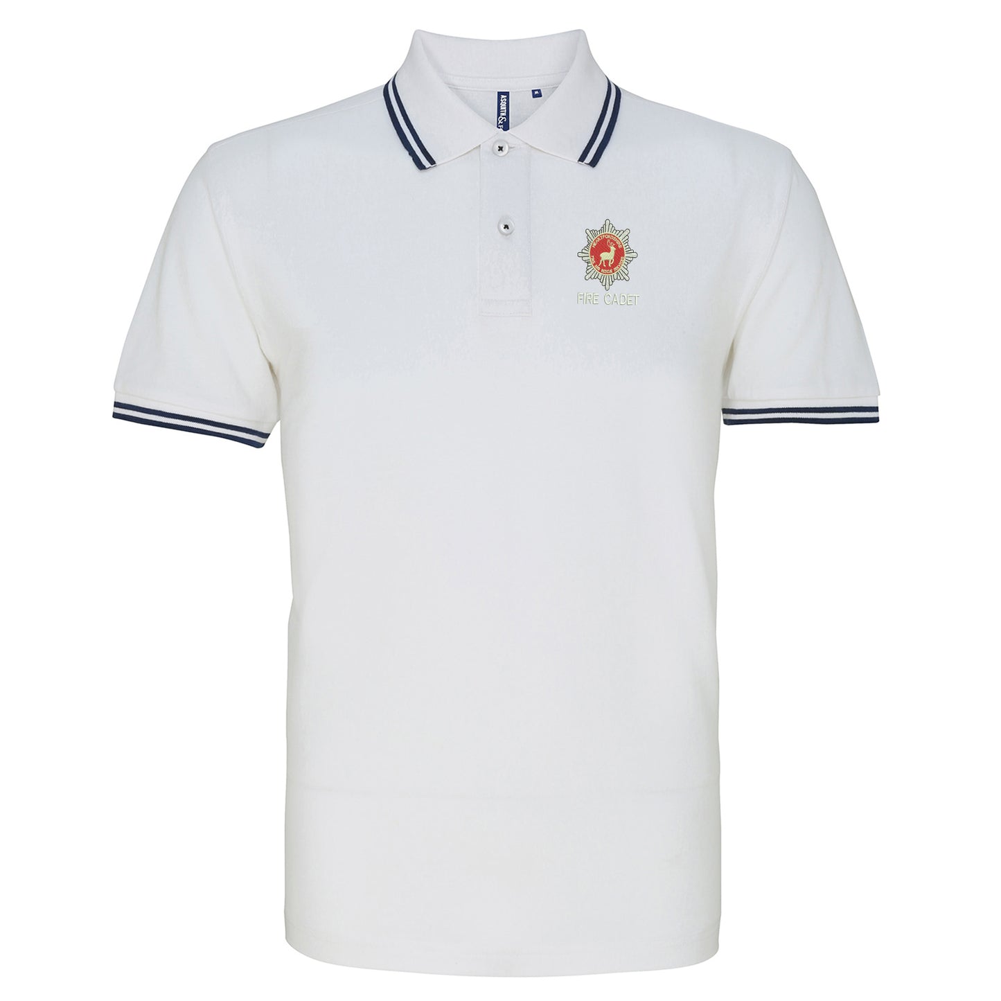 Hertfordshire Fire Service Fire Cadet Embroidered Tipped Polo Shirt