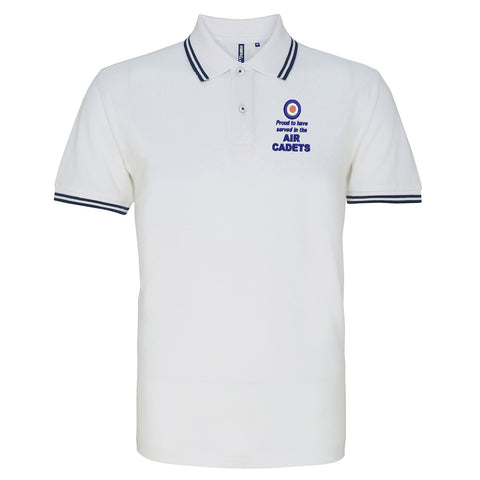 Proud to Have Served in The Air Cadets Embroidered Tipped Polo Shirt