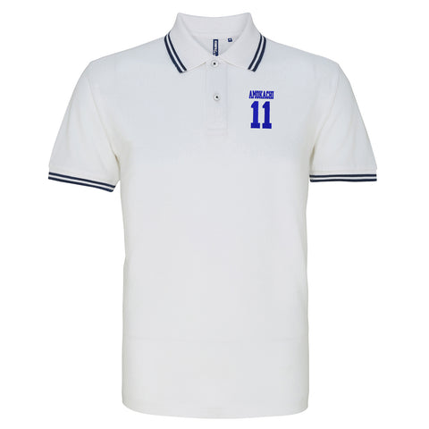 Amokachi 11 Embroidered Tipped Polo Shirt