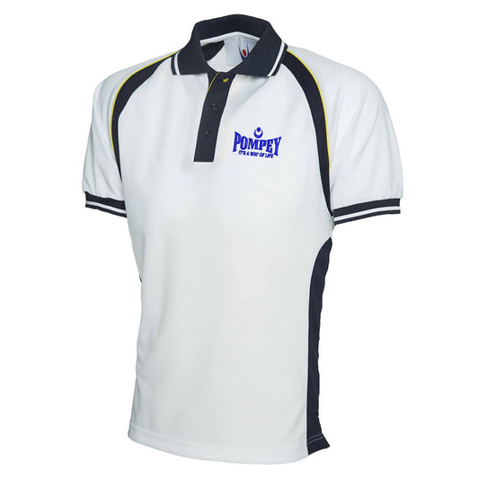 Pompey It's a Way of Life Embroidered Sports Polo Shirt