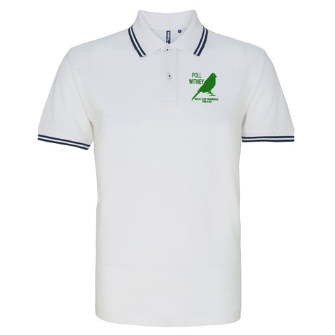 Retro Norwich Milk Cup Winners 1984-85 Embroidered Tipped Polo Shirt