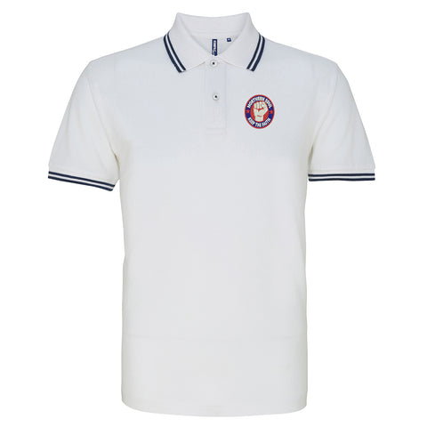 Northern Soul Keep The Faith Embroidered Tipped Polo Shirt