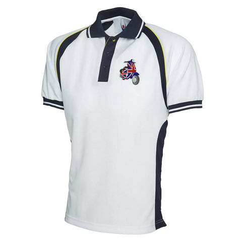 MOD Union Jack Scooter Embroidered Sports Polo Shirt