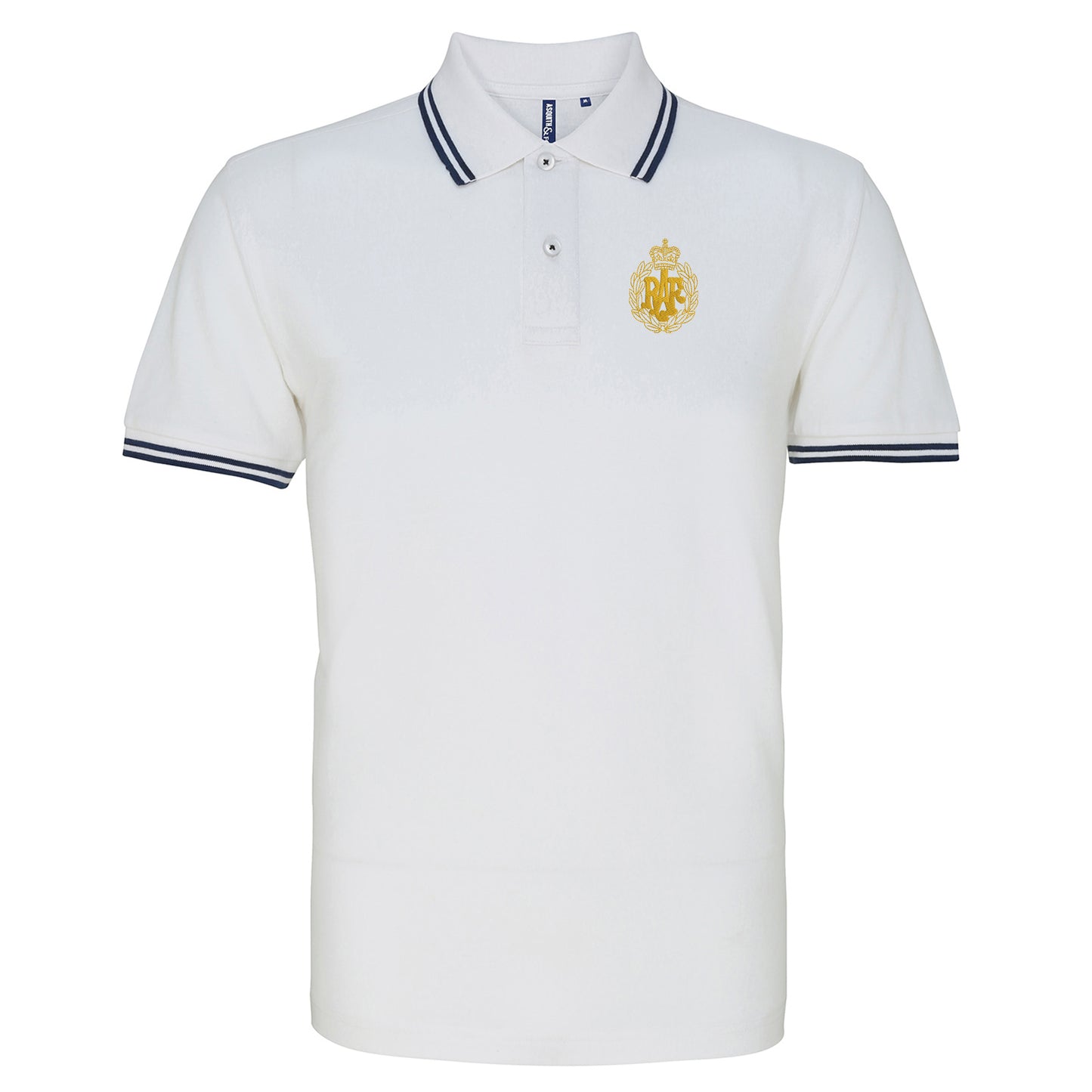 RAF Cap Badge  Embroidered Tipped Polo Shirt