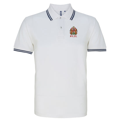 Retro Bristol City 1950s Embroidered Tipped Polo Shirt