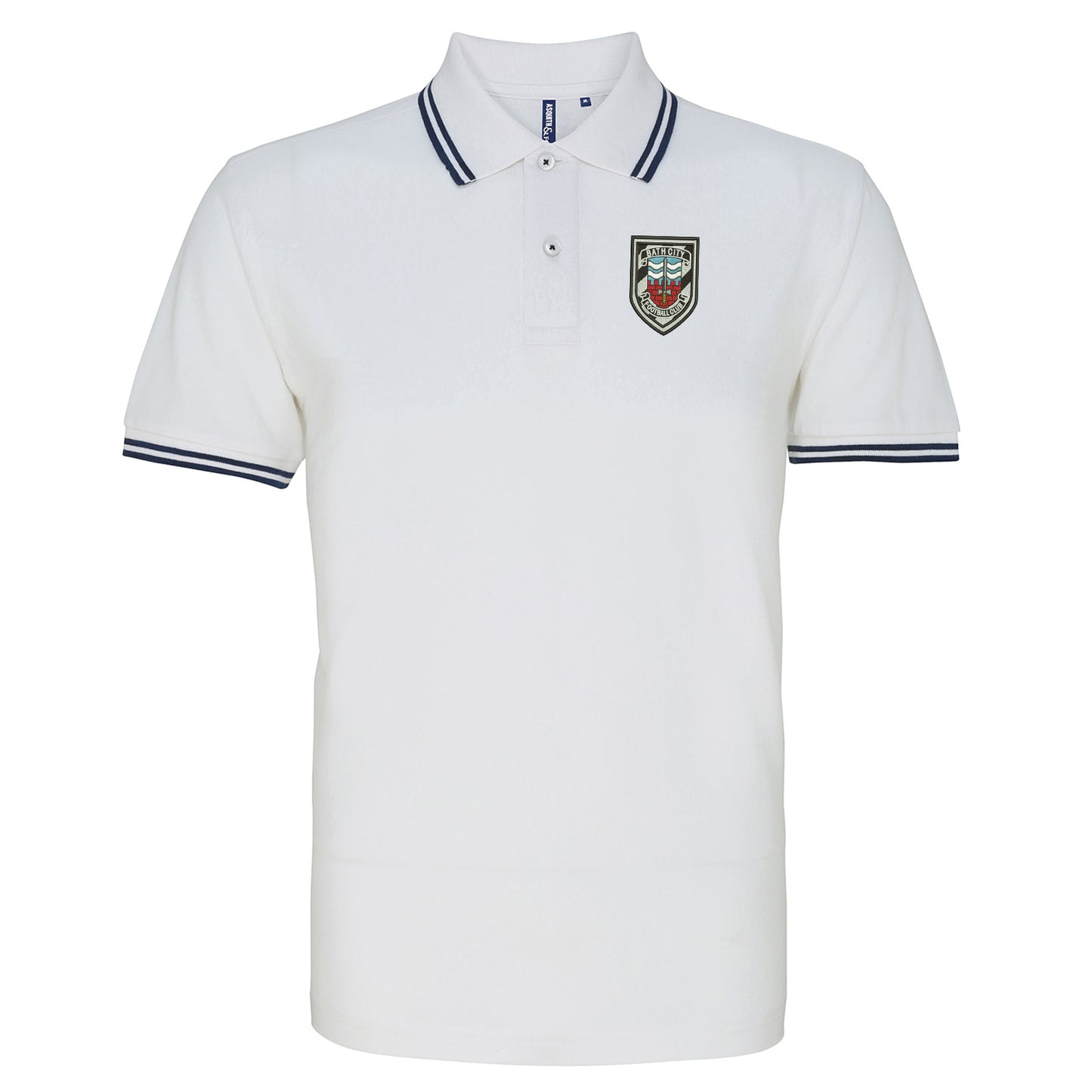 Retro Bath City Embroidered Tipped Polo Shirt