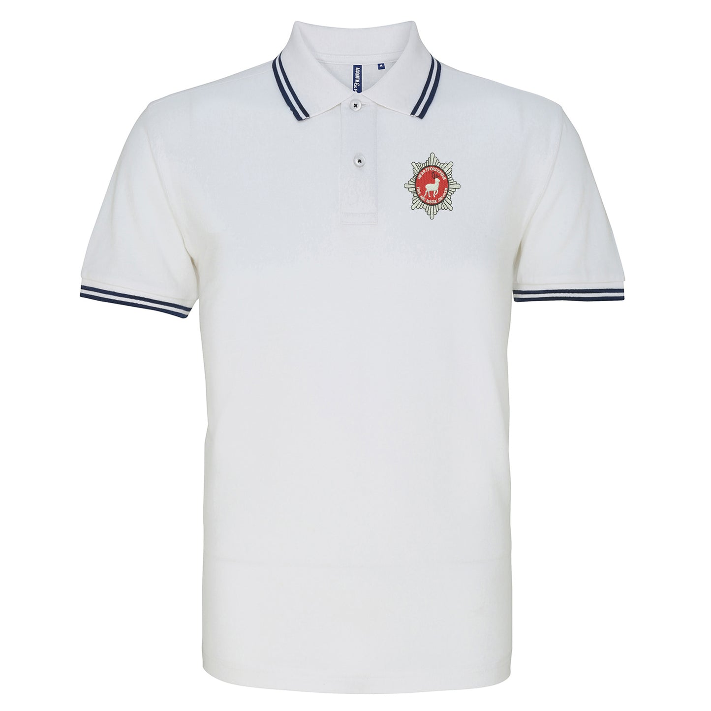 Hertfordshire Fire Service Embroidered Tipped Polo Shirt