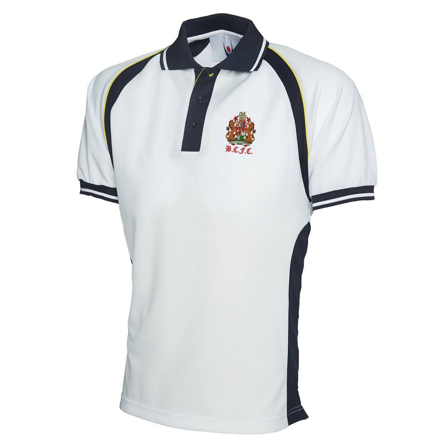 Retro Bristol City 1950s Embroidered Polyester Sports Polo Shirt