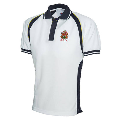 Retro Bristol City 1950s Embroidered Polyester Sports Polo Shirt