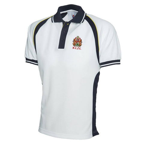 Retro Bristol City 1950s Embroidered Polyester Sports Polo Shirt