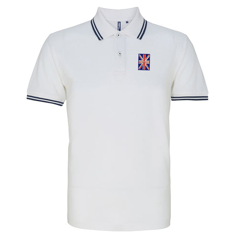 Trotters Union Jack Embroidered Tipped Polo Shirt