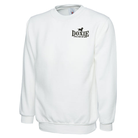 Doxie It's a Way of Life Embroidered Classic Sweatshirt