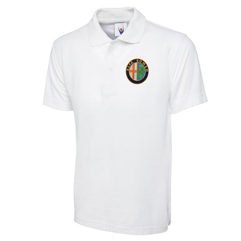 Alfa Romeo Logo Golden Polo Shirt UK