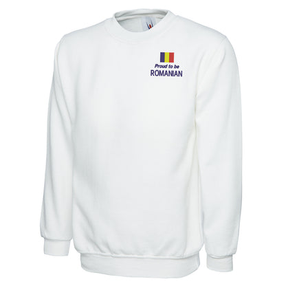 Proud to be Romanian Embroidered Classic Sweatshirt