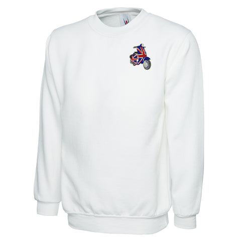 MOD Union Jack Scooter Embroidered Classic Sweatshirt