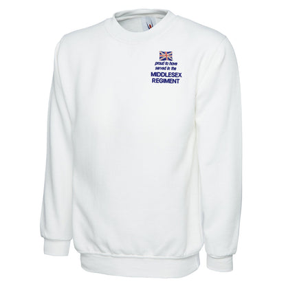 Proud to Have Served in The Middlesex Regiment Embroidered Classic Sweatshirt