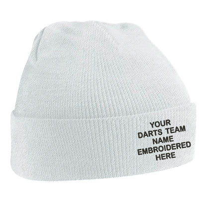 Personalised Darts Team Embroidered Beanie Hat