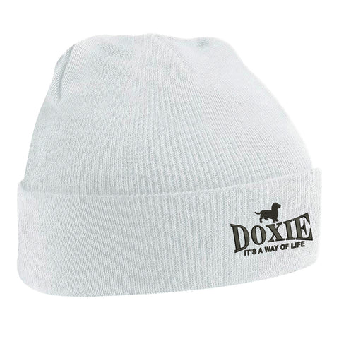 Doxie It's a Way of Life Embroidered Beanie Hat