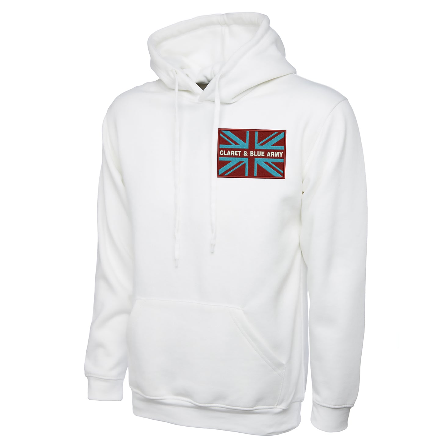 Claret & Blue Army Coloured Union Jack Hoodie