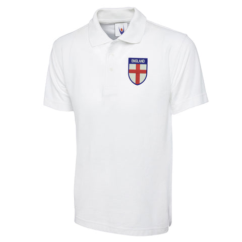 Flag of England Shield Embroidered Classic Polo Shirt