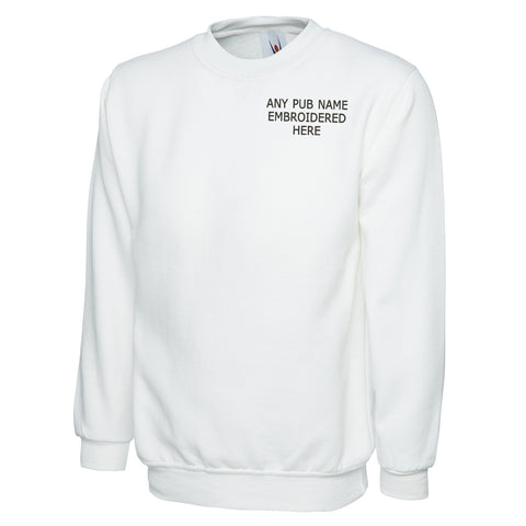 Personalised Embroidered Pub Embroidered Classic Sweatshirt