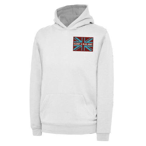 Claret & Blue Army Coloured Union Jack Hoodie