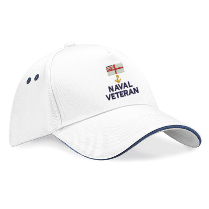 White Ensign Naval Anchor Veteran Baseball Cap