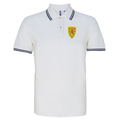 Retro Scotland 1879 Embroidered Tipped Polo Shirt