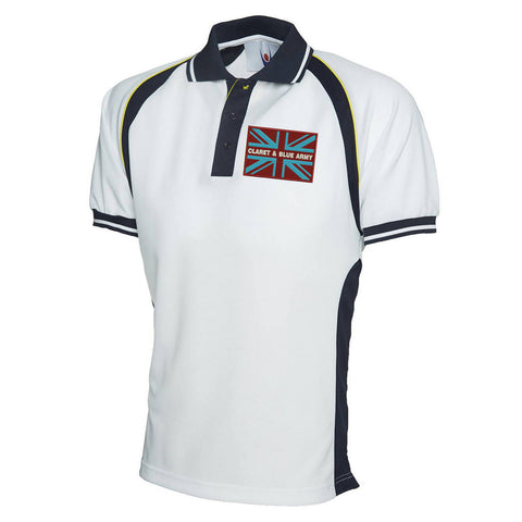 Claret & Blue Army Coloured Union Jack Polo Shirt