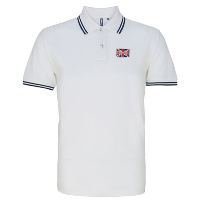 Cambridge Coloured Union Jack Tipped Polo Shirt