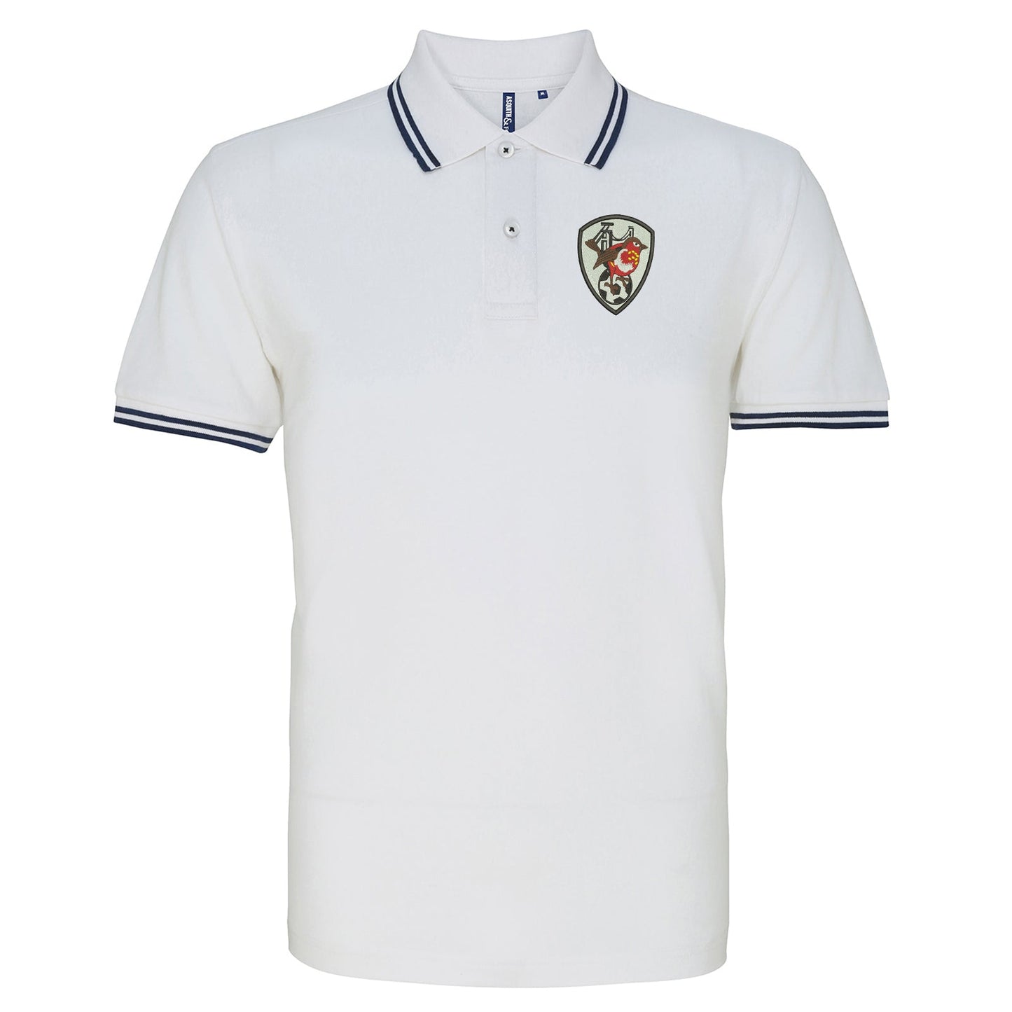 Retro Bristol City 1976 Embroidered Tipped Polo Shirt