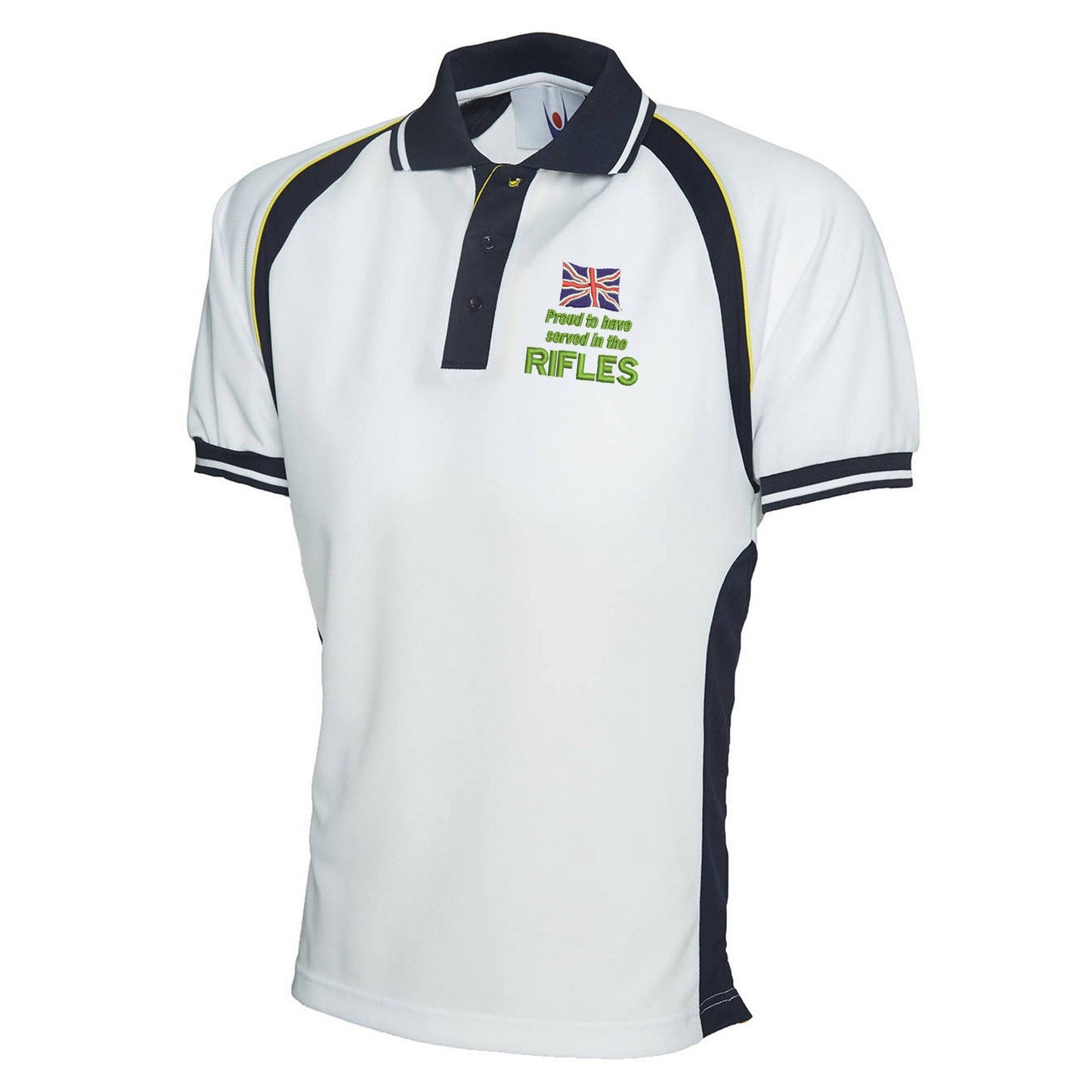 Proud to Have Served in The Rifles Embroidered Polyester Sports Polo Shirt