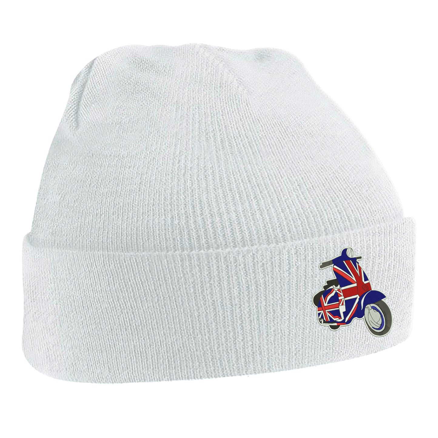 MOD Union Jack Scooter Embroidered Beanie Hat