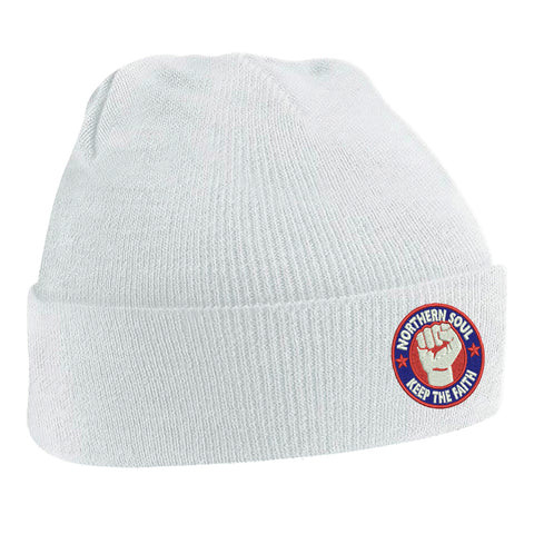 Northern Soul Keep The Faith Embroidered Beanie Hat