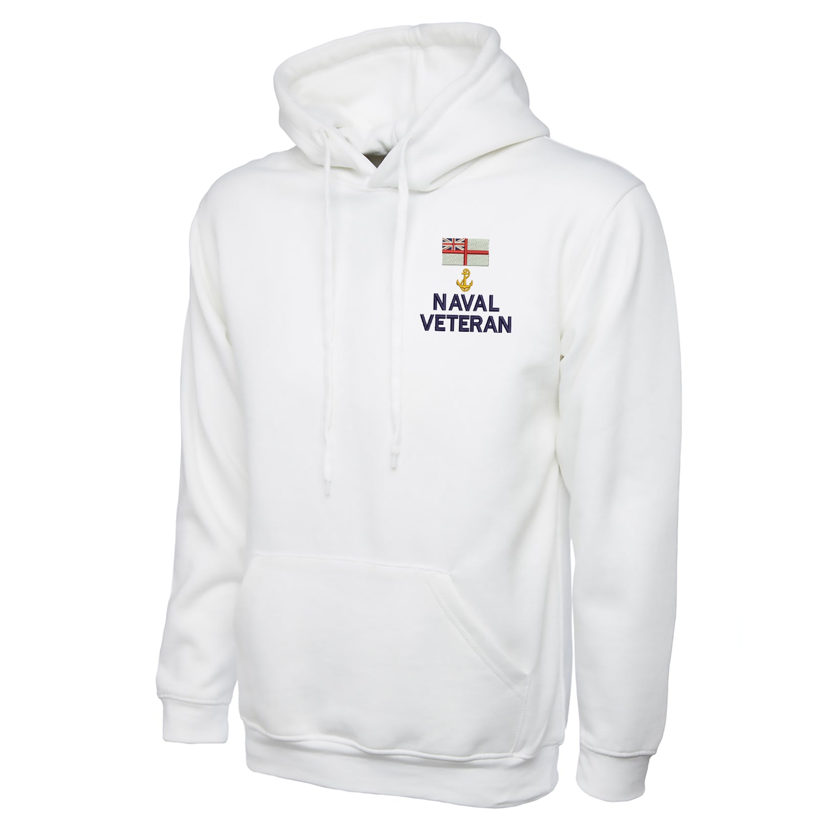 White Ensign Naval Anchor Veteran Hoodie